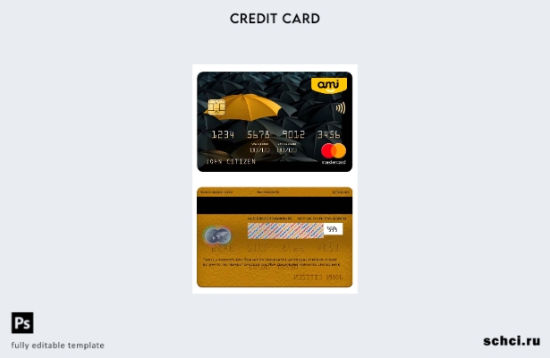 цифровая загрузка шаблона карты Mastercard новозеландского банка Ami Insurance L